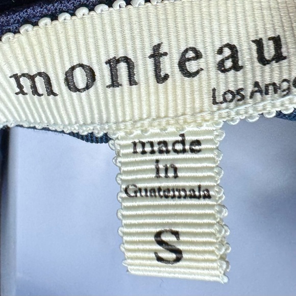 Monteau Blue Velvet Deep V Mini Dress - Picture 3 of 3